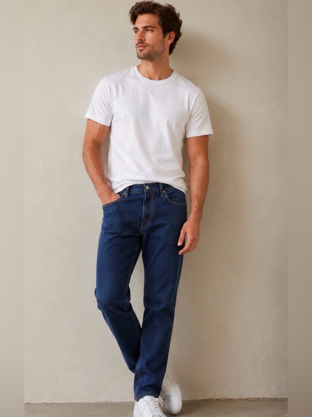 Levi Strauss Signature Premium Flex Straight Leg Jeans Men’s 36x32 Dark Wash NWT